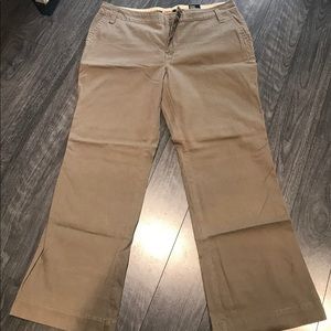 Wide Leg Taupe Trousers